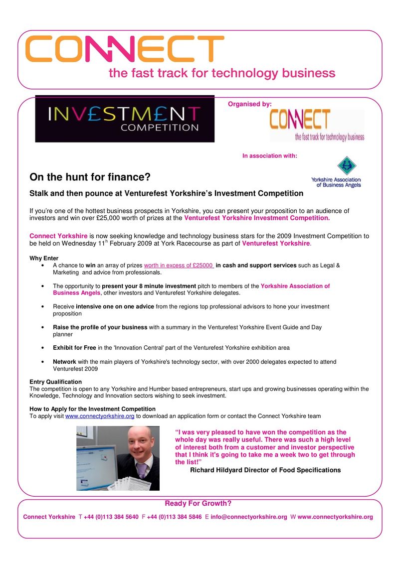 Flyer to incubators-Investment Comp 09