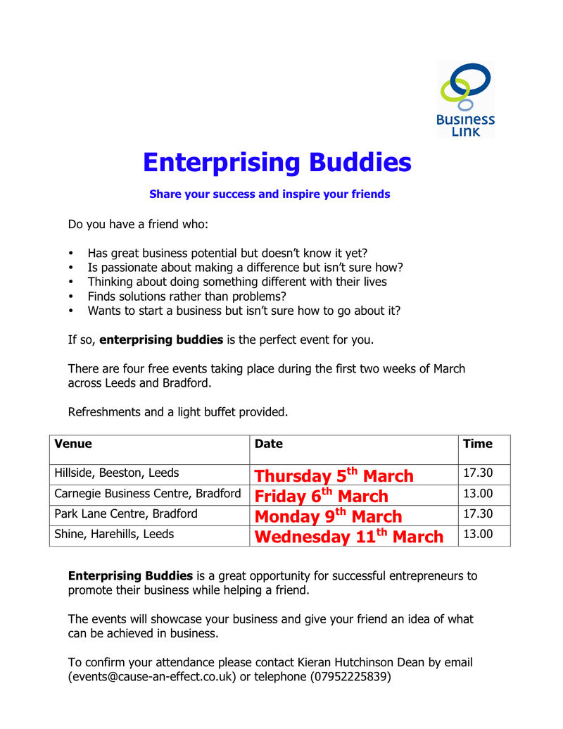 Enterprising Buddies Poster