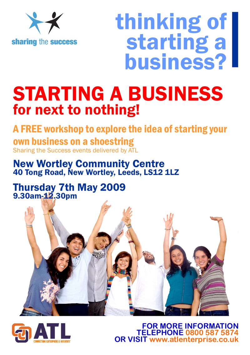 Starting a Business for Next to Nothing - New Wortley CC - 7.5.09